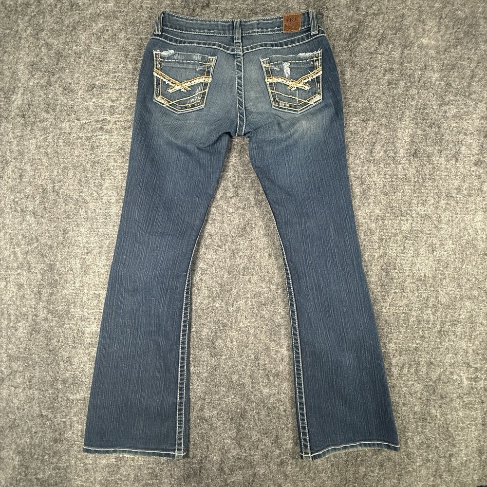 BKE Stella Womens Slim Low Rise Bootcut Jeans 28X31.5 Dark Blue Denim Stretch - Picture 2 of 7
